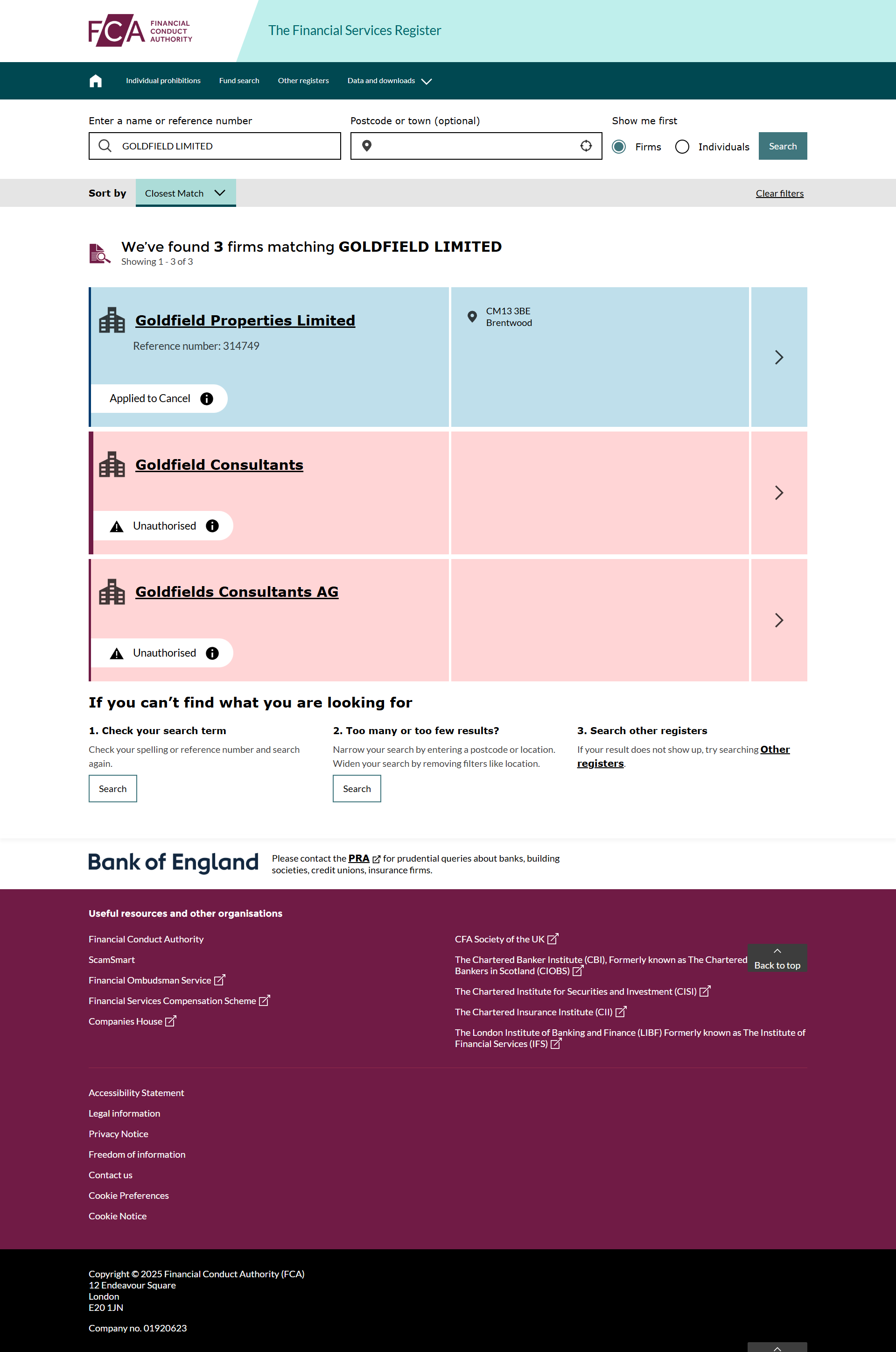 UK Financial Conduct Authority（FCA）