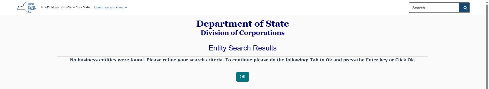New York State Corporation and Business Entity Database