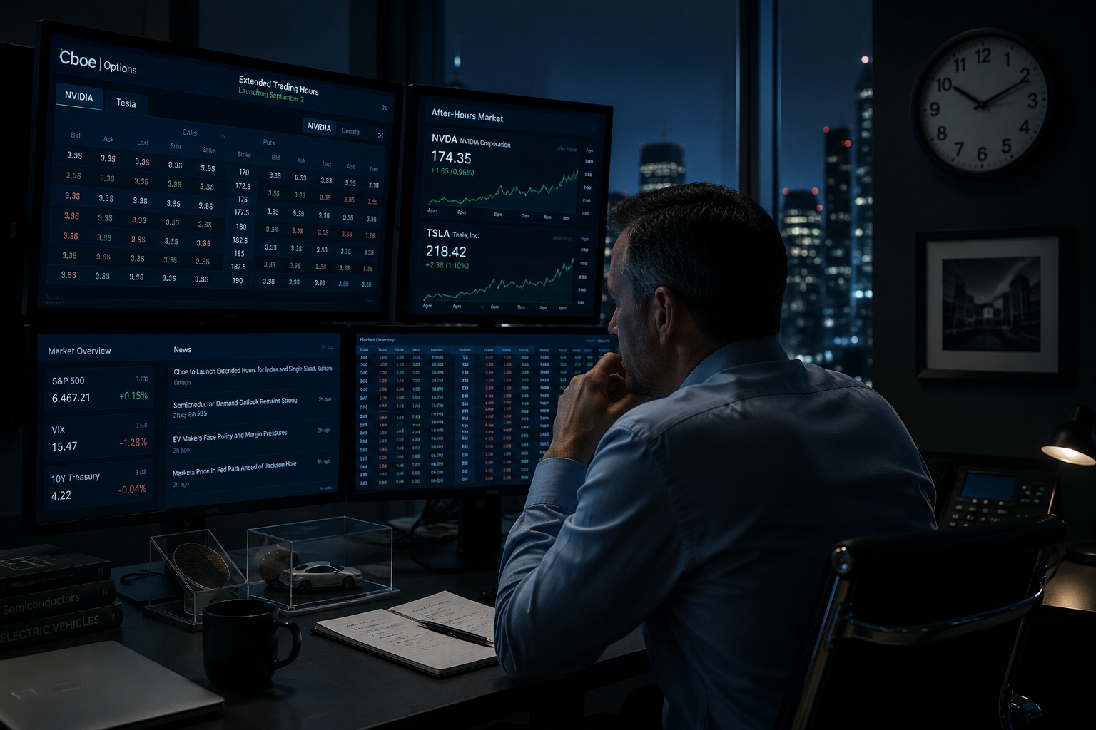 Cboe Delays Launch of Extended Trading Hours for Nvidia and Tesla Options