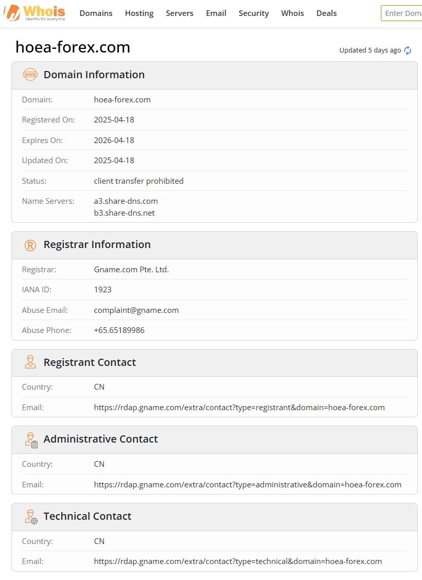 Website registration time