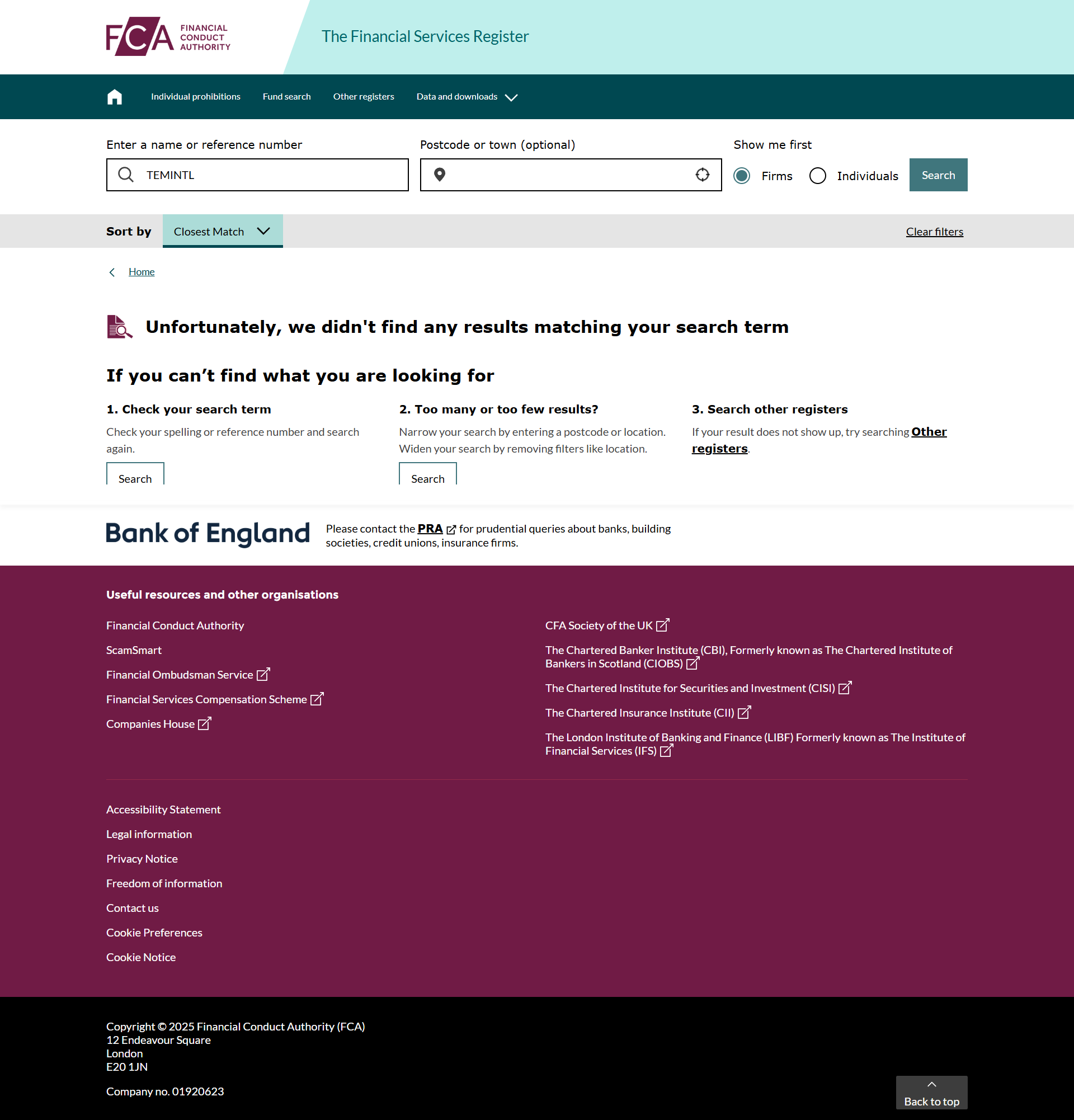 UK Financial Conduct Authority（FCA）