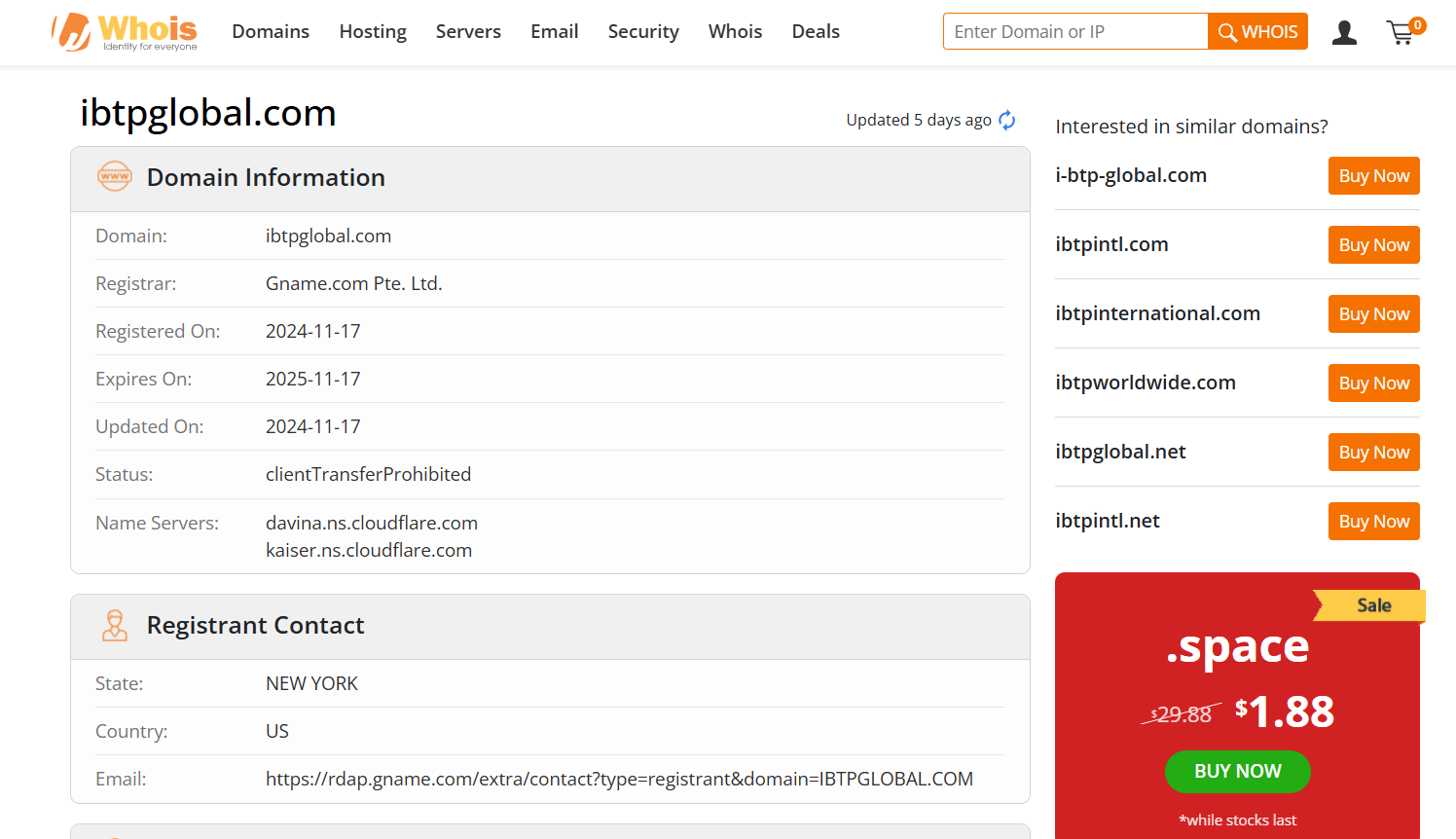 ibtpglobal.com whois