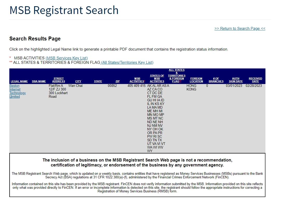 MSB Information
