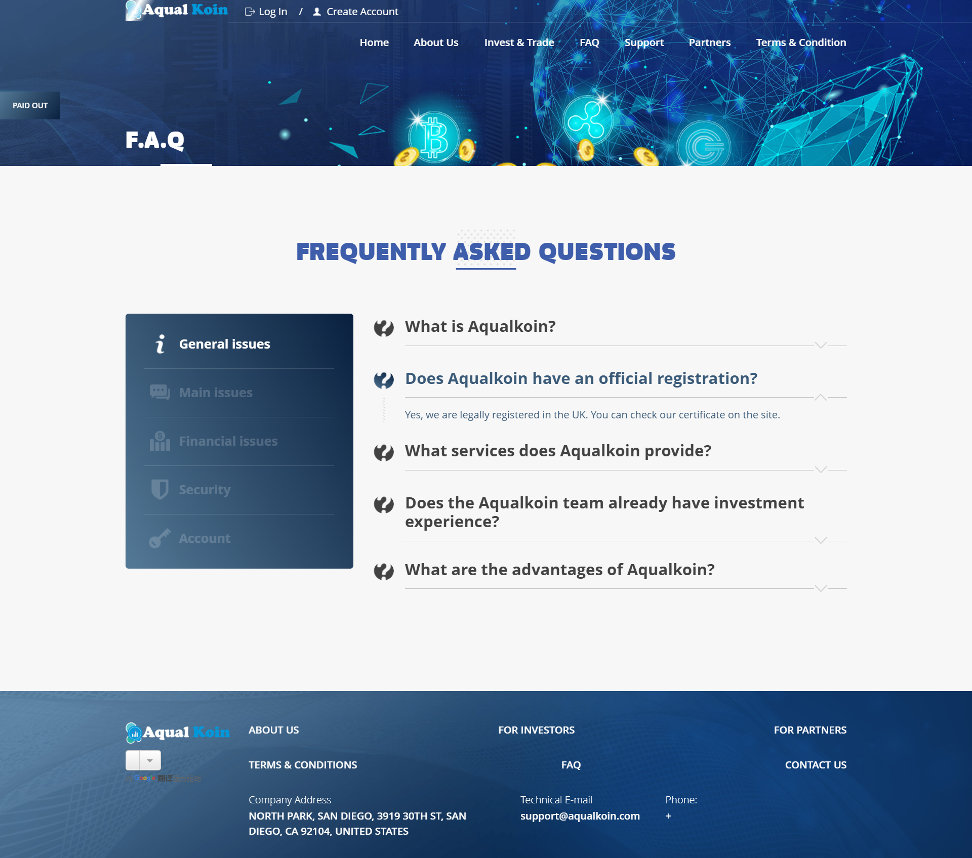 Aqualkoin Official Website