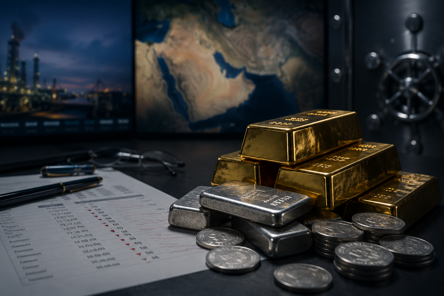 Gold and Silver Prices Slip Ahead of US CPI; Middle East Tensions Elevate Oil Market