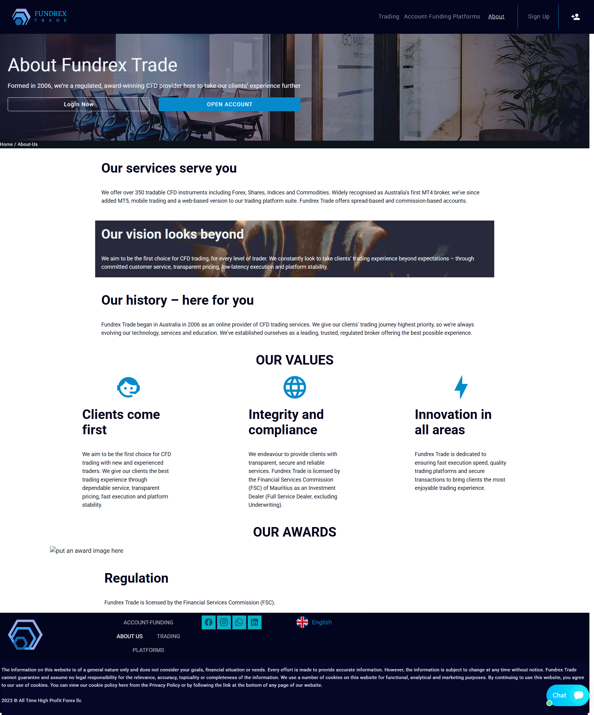 Fundrex Trade Official Website