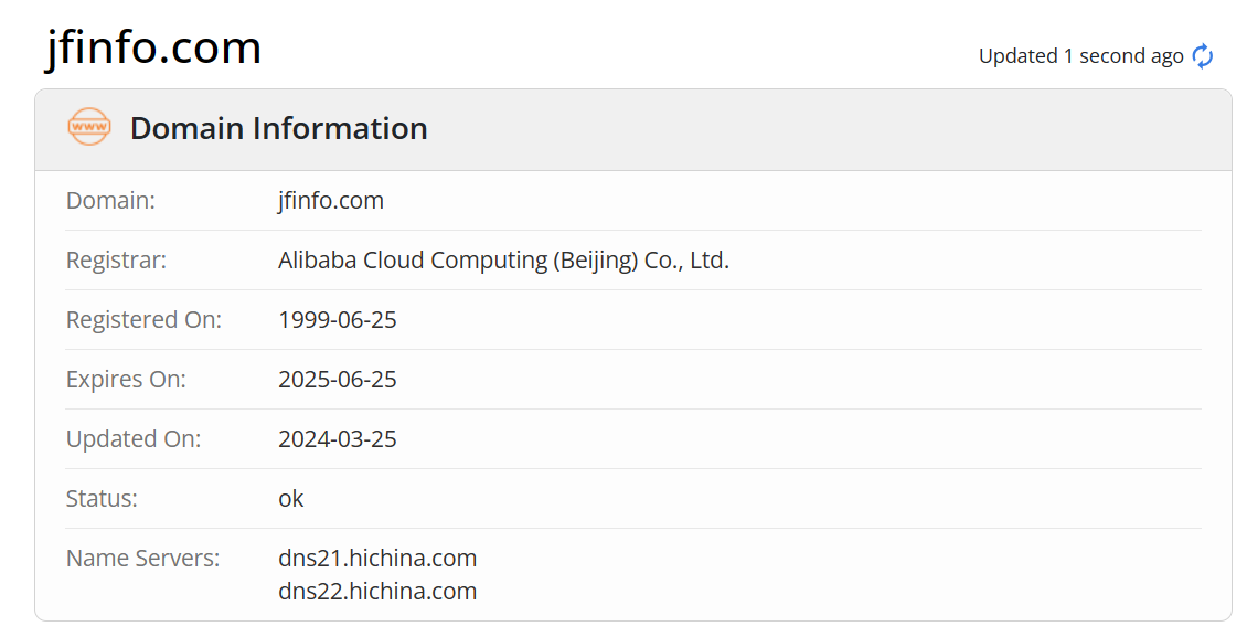 巨丰财经whois.com域名年限数据