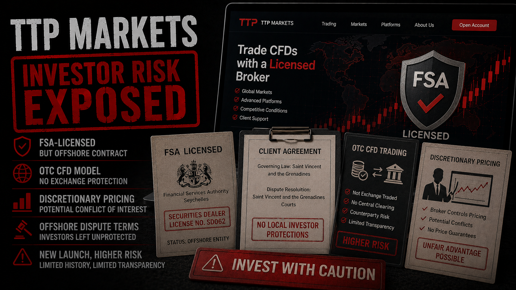 TTP Markets 高风险诈骗平台，无法出金风险！