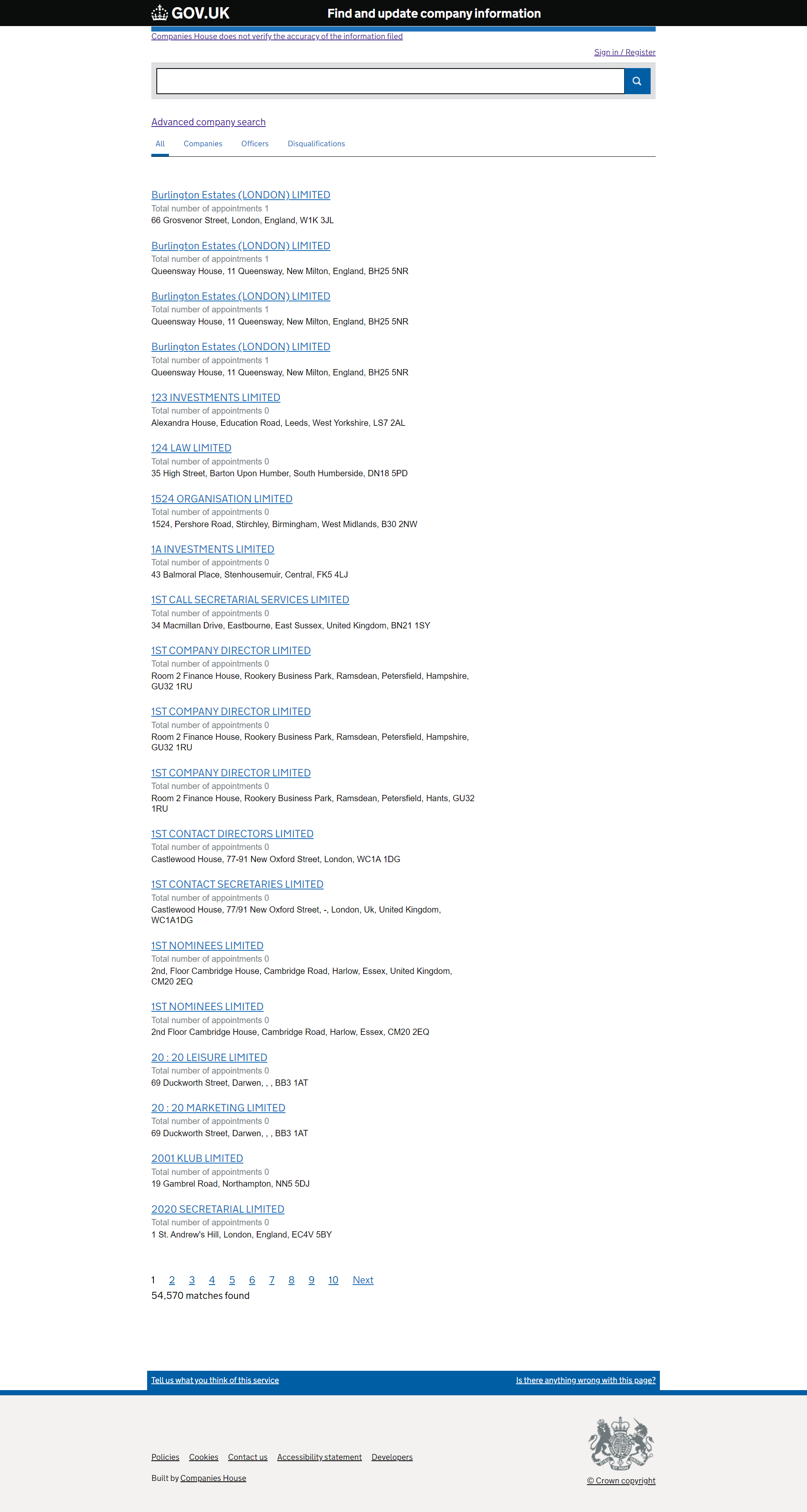 UK Companies House