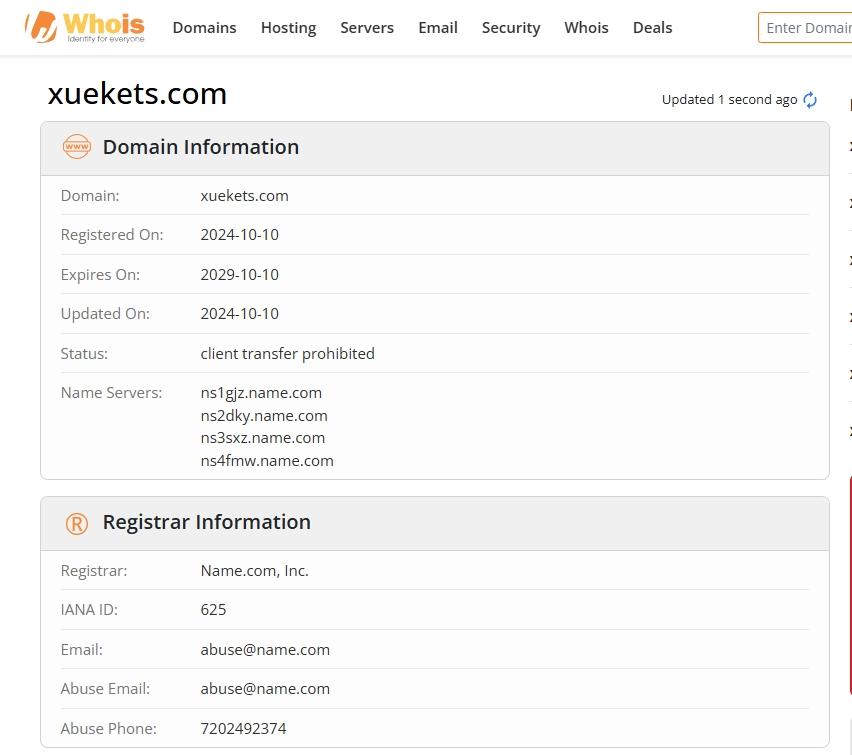 Website registration