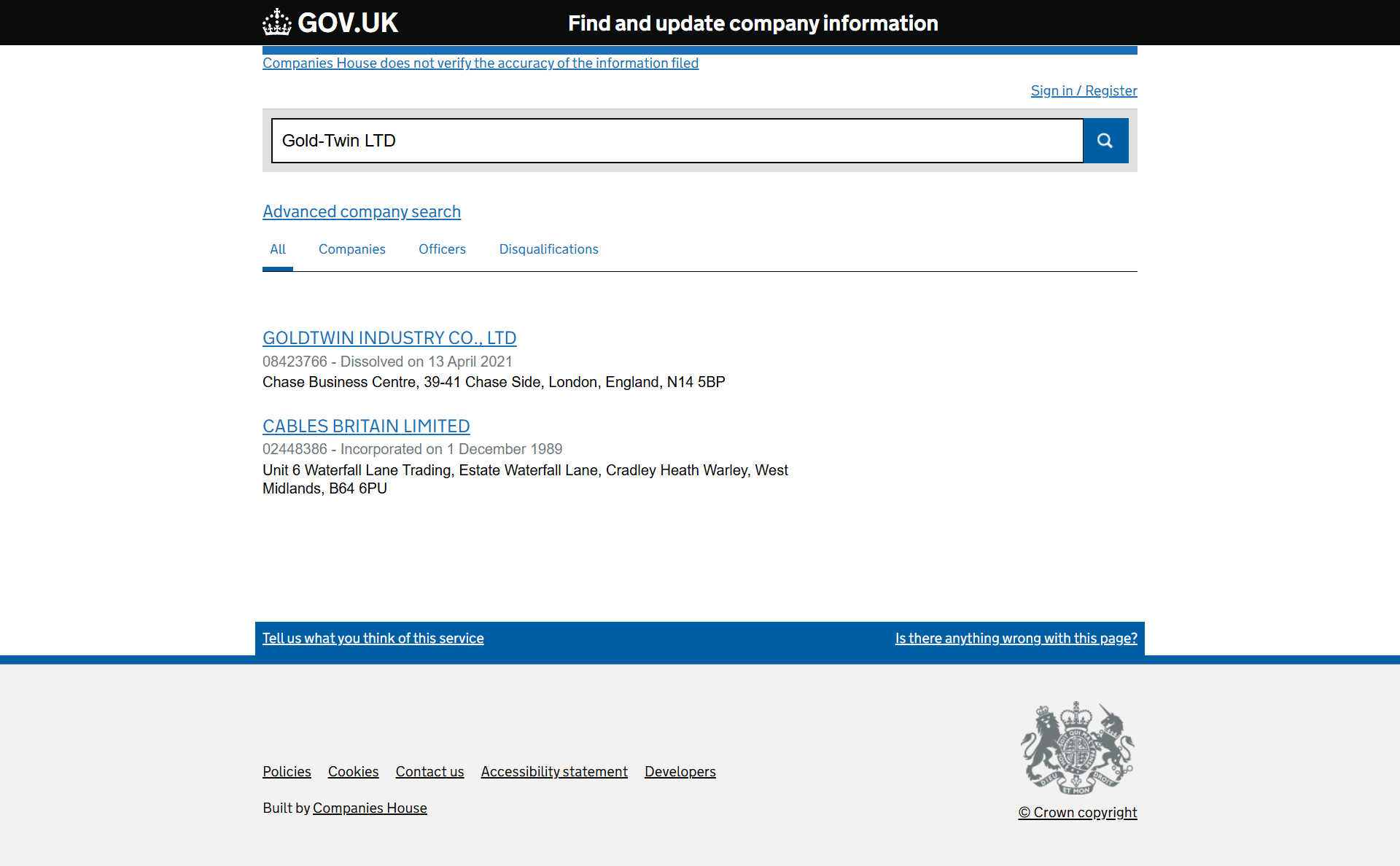 UK Companies House