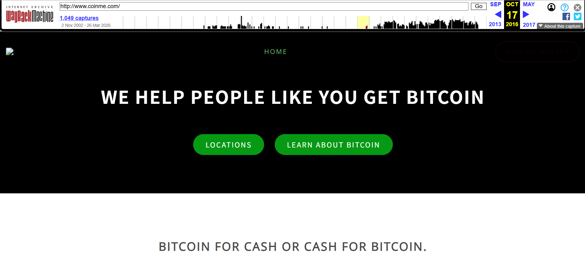 The Wayback Machine first appeared in Coinme content.