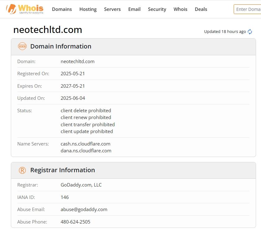 Website registration
