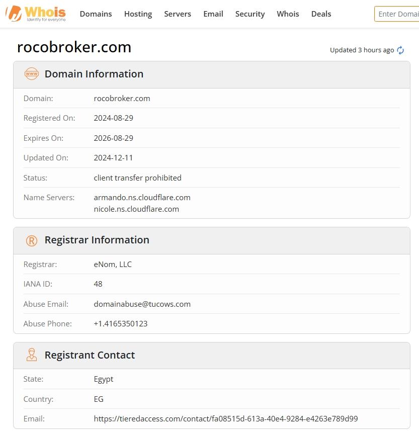 Website registration time