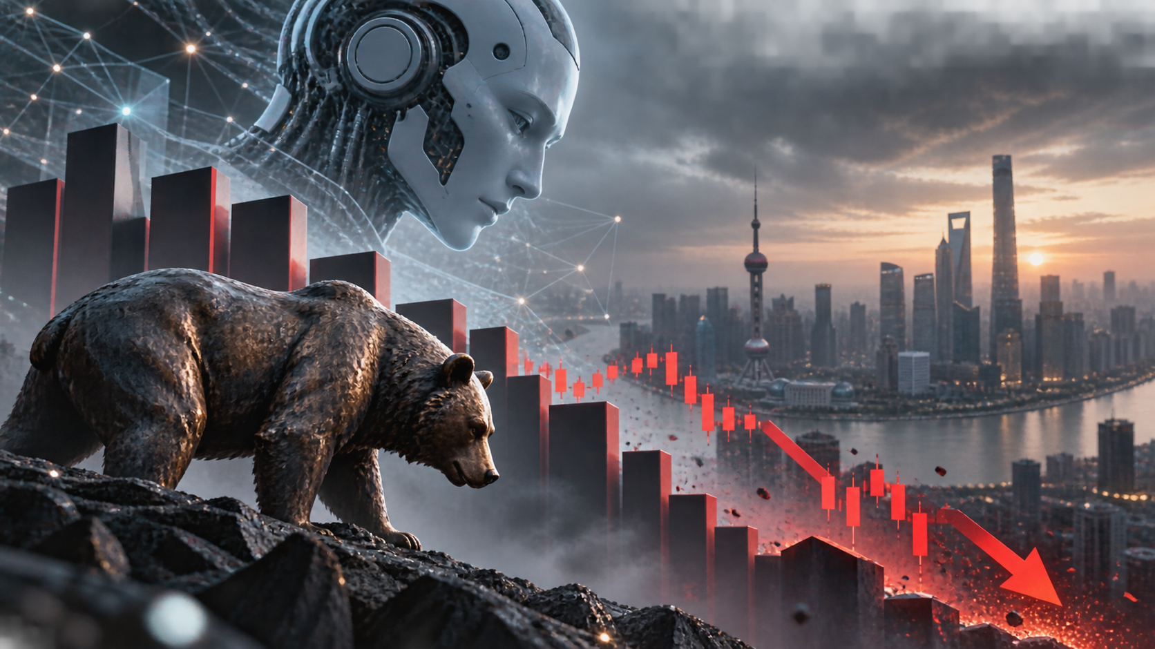 Pasaran saham China hampir memasuki bear market ketika dagangan AI reda