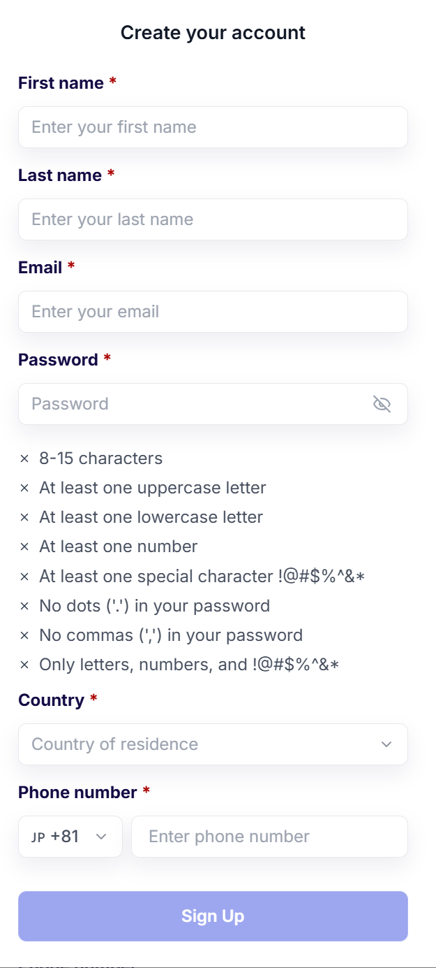 Registration Form Information