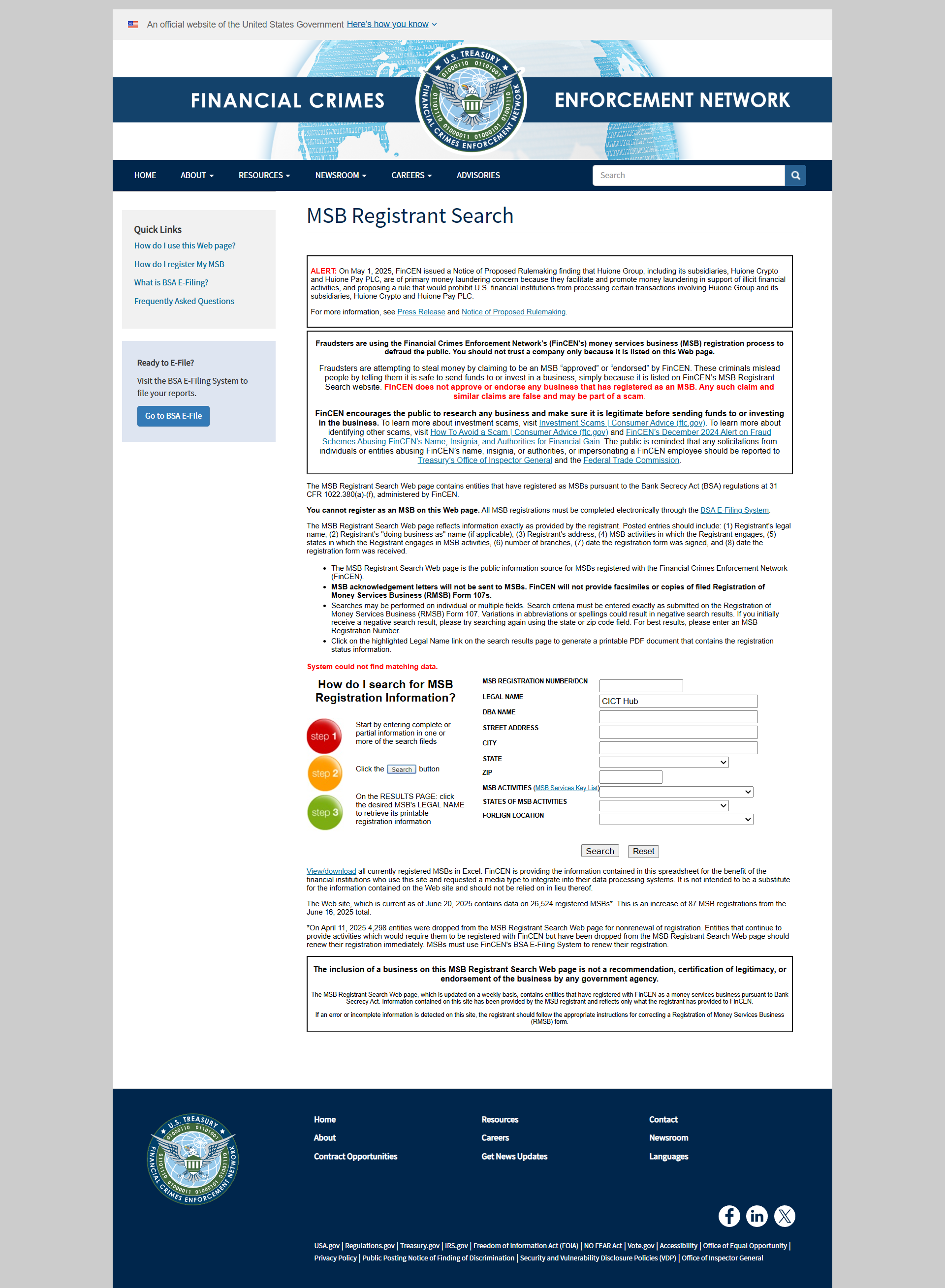 United States Financial Crimes Enforcement Network（FinCEN）