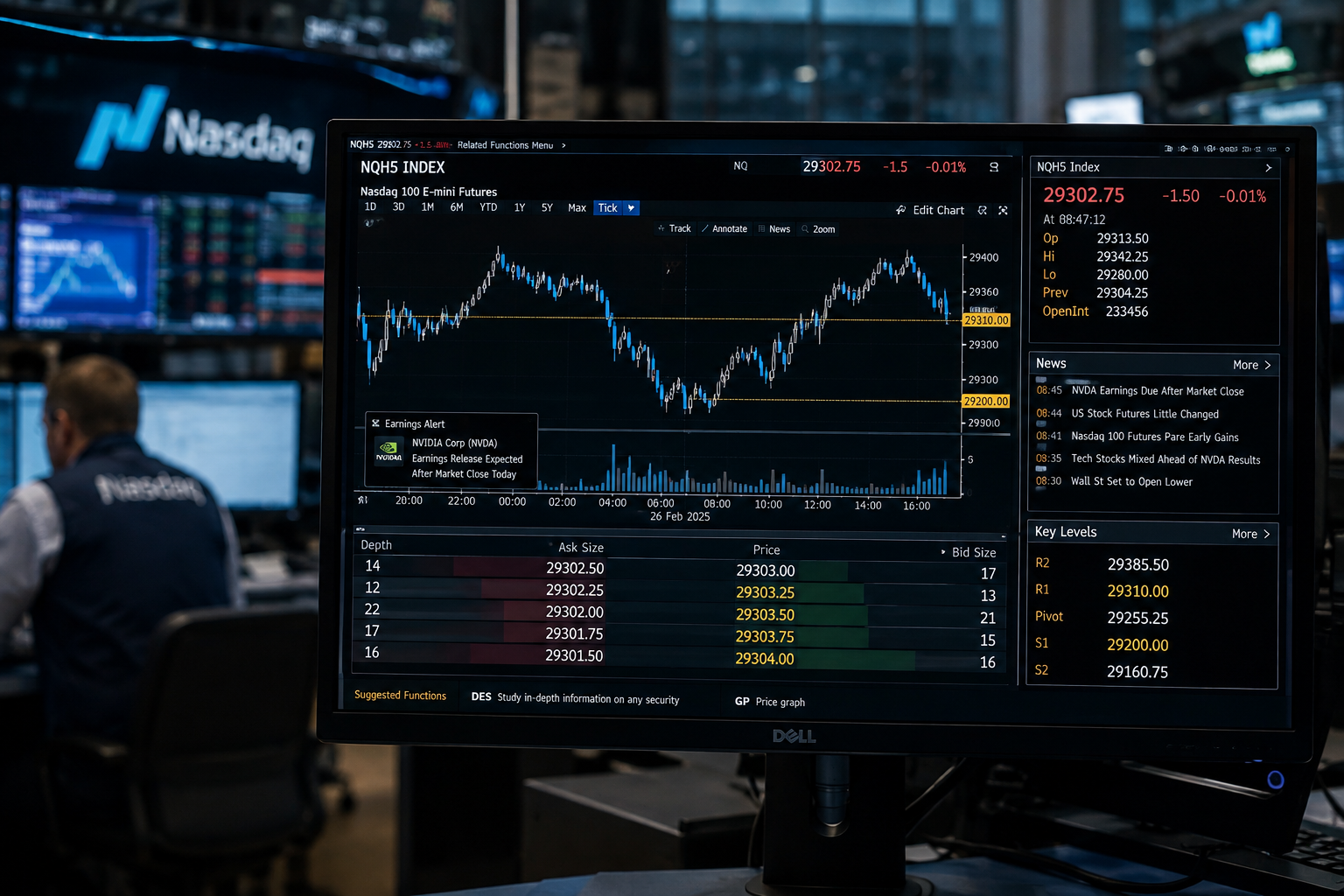US Stock Futures Stable Ahead of Core PCE Data and Nvidia Earnings