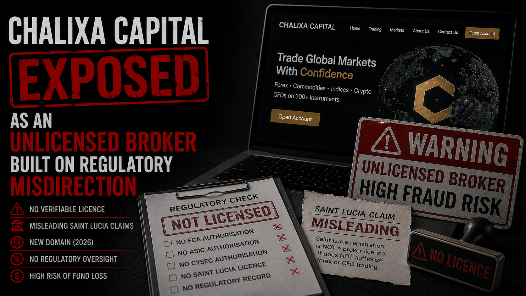 Chalixa Capital 无法出金风险：无监管新平台