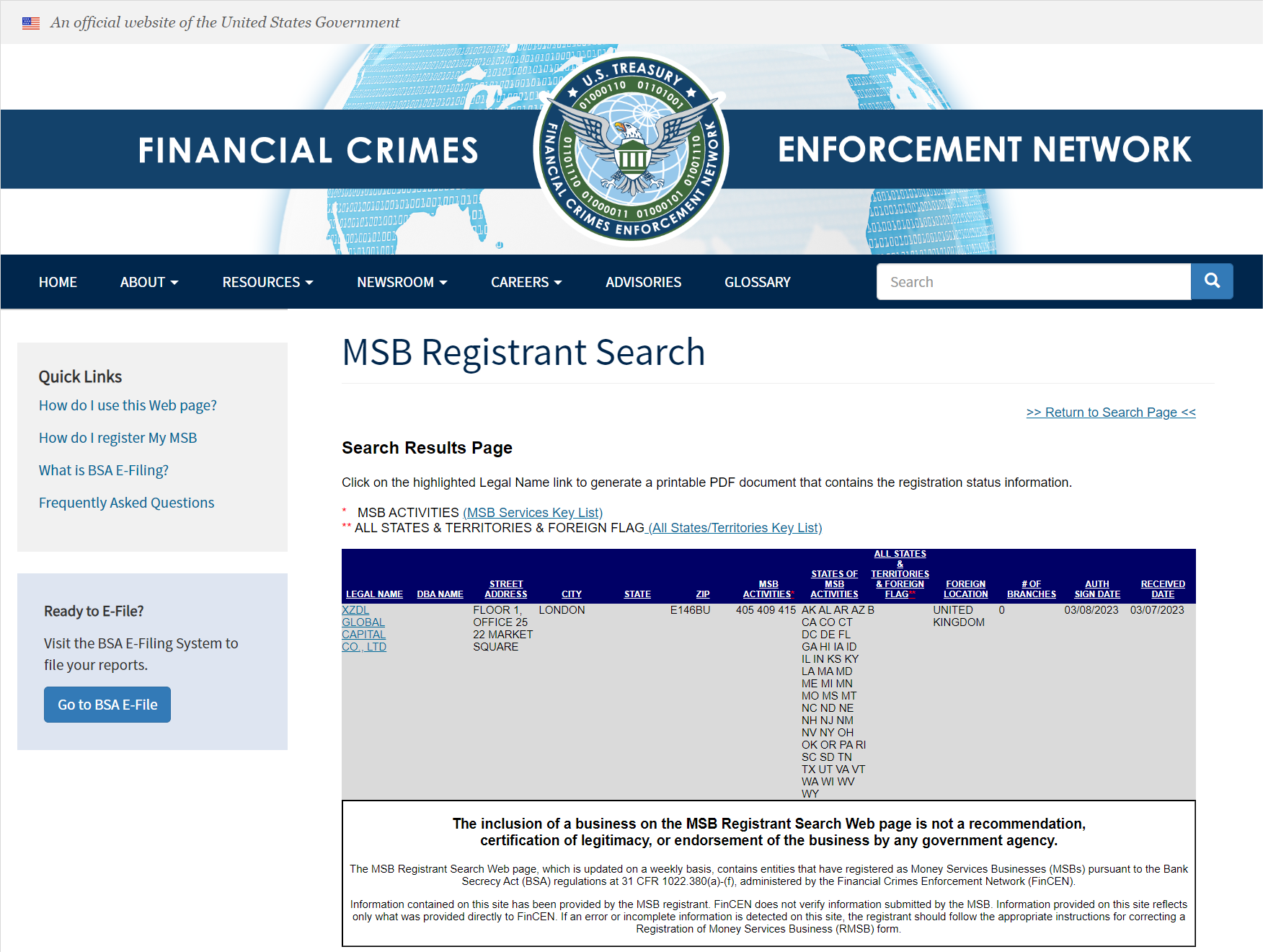 美国金融犯罪执法网络(FinCEN)