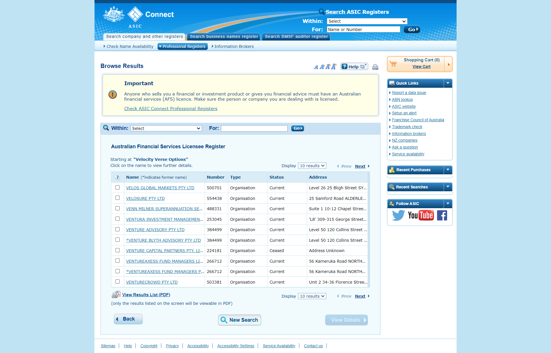 Australian Securities & Investments Commission