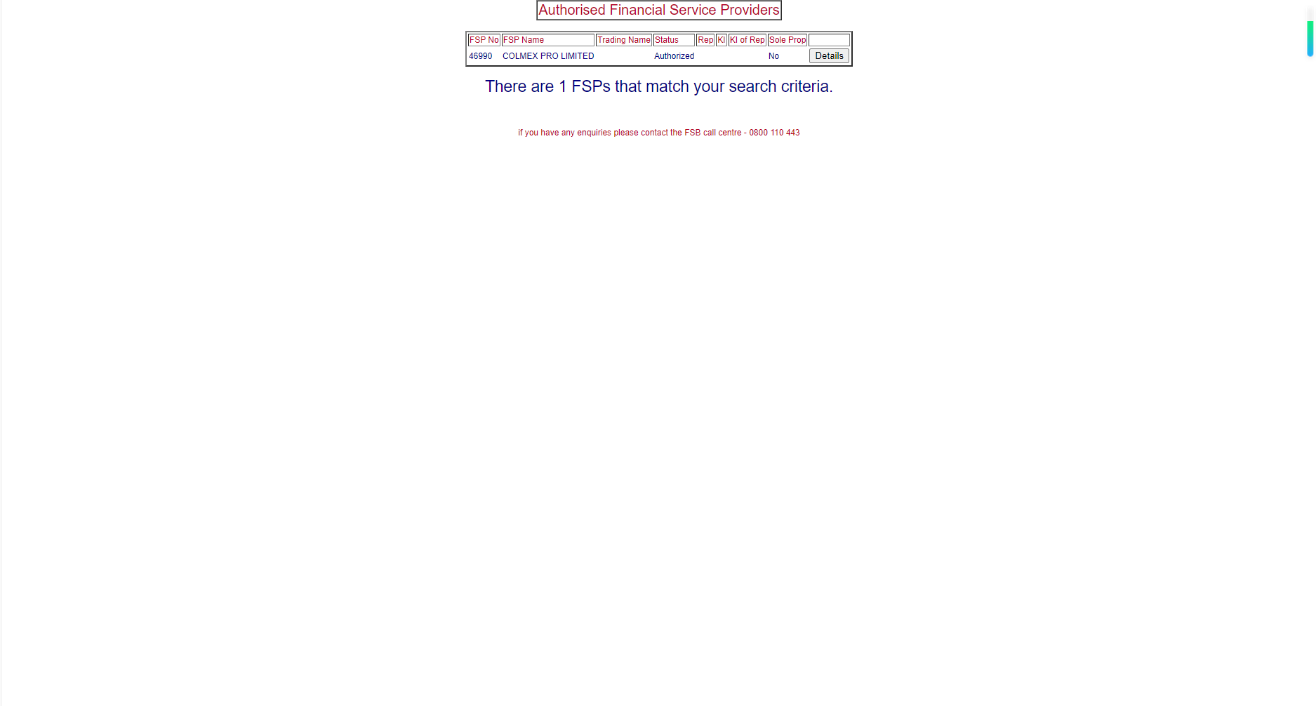 Financial Sector Conduct Authority(FSCA)