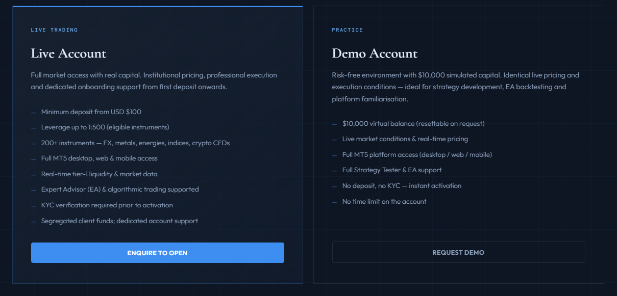 Deposit and Withdrawal Information