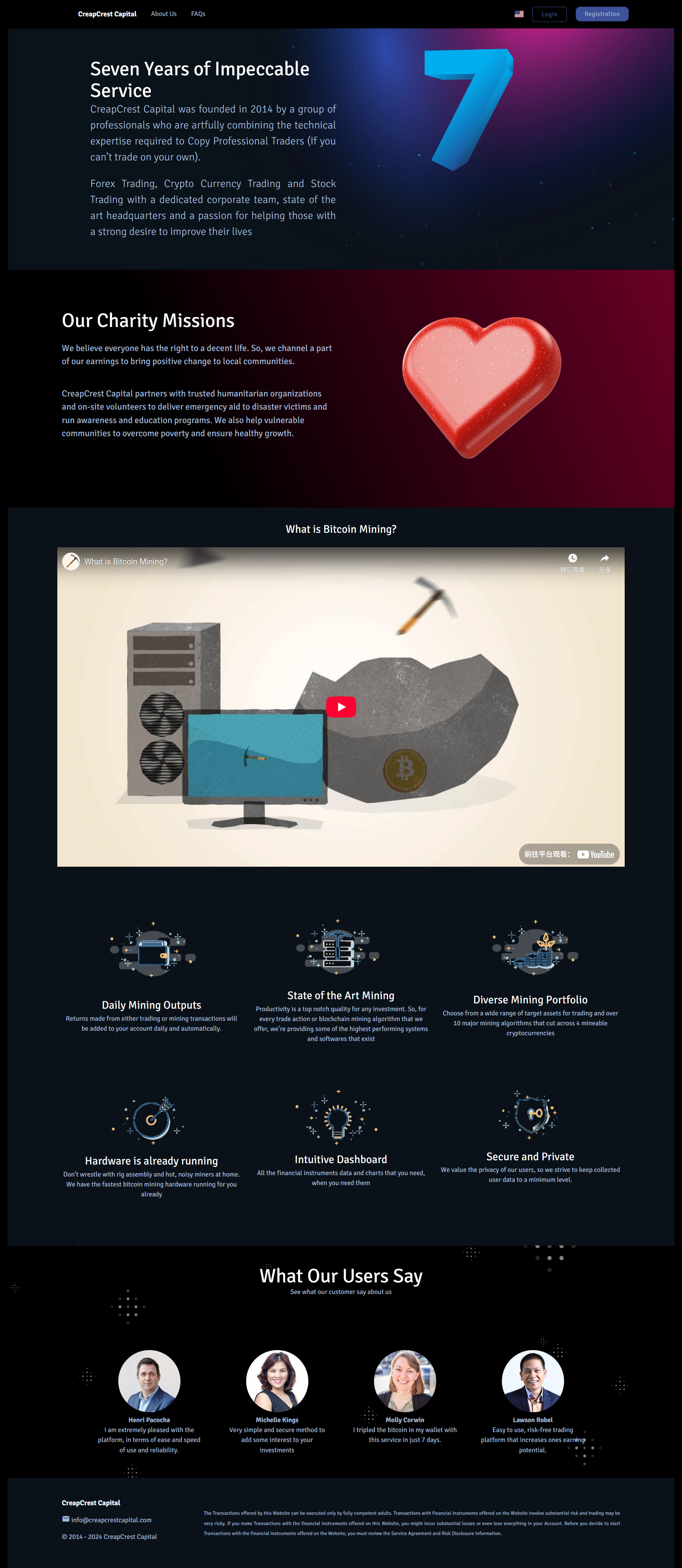 CreapCrest Capital Official Website