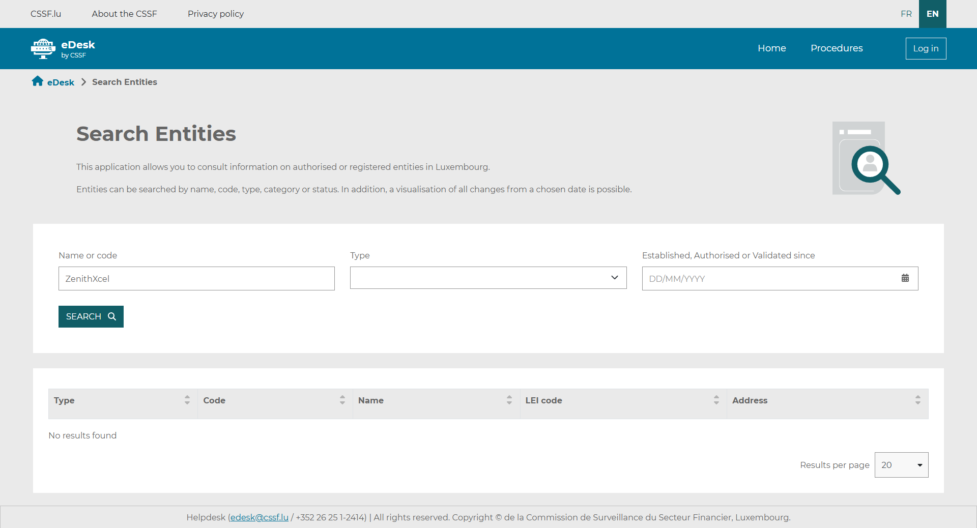 Commission de Surveillance du Secteur Financier, Luxembourg (CSSF)