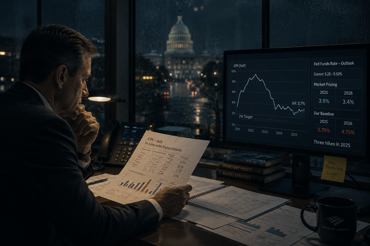 BofA Economist Maintains Three Fed Rate Hikes This Year Despite July CPI Meeting Expectations