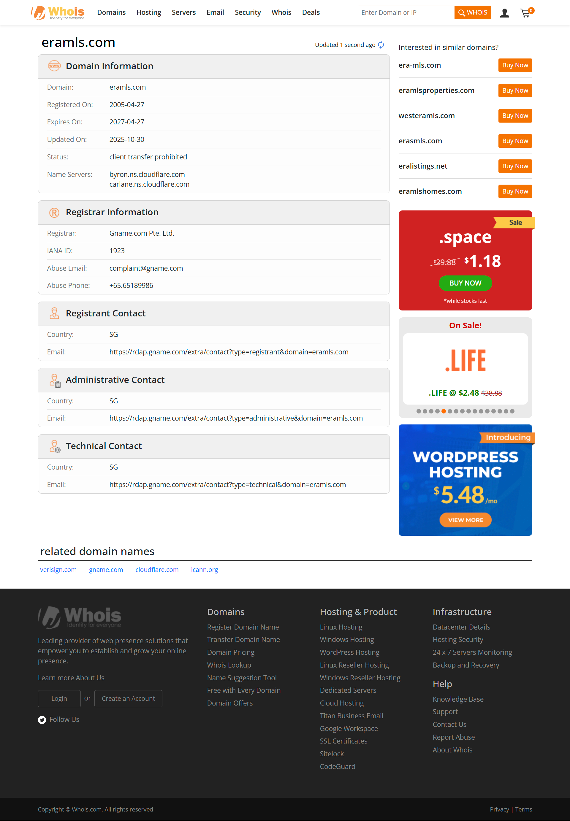 WHOIS Lookup Results