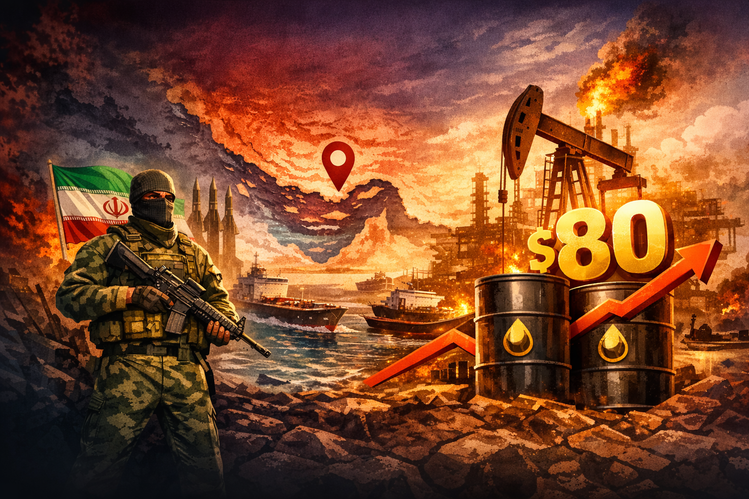 Iran Warns Hormuz Block; Oil Jumps on Risks