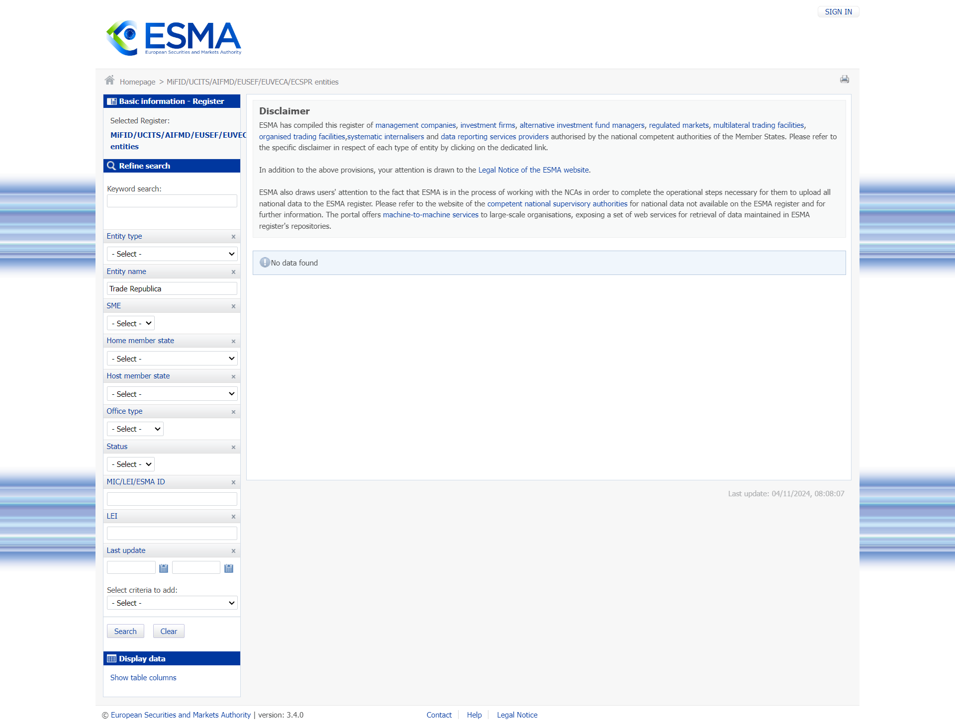 European Securities and Markets Authority