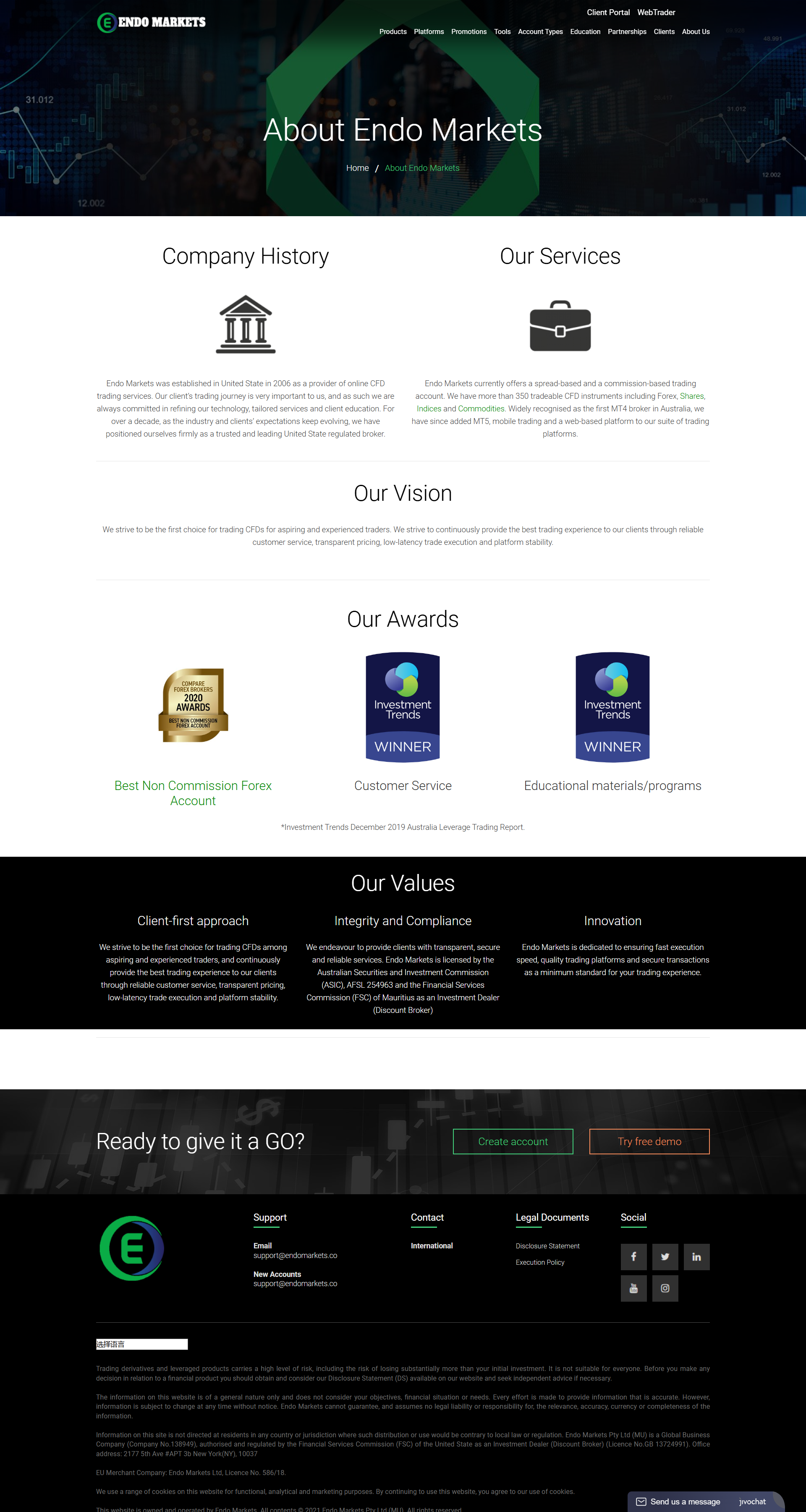 Endo Markets Official Website