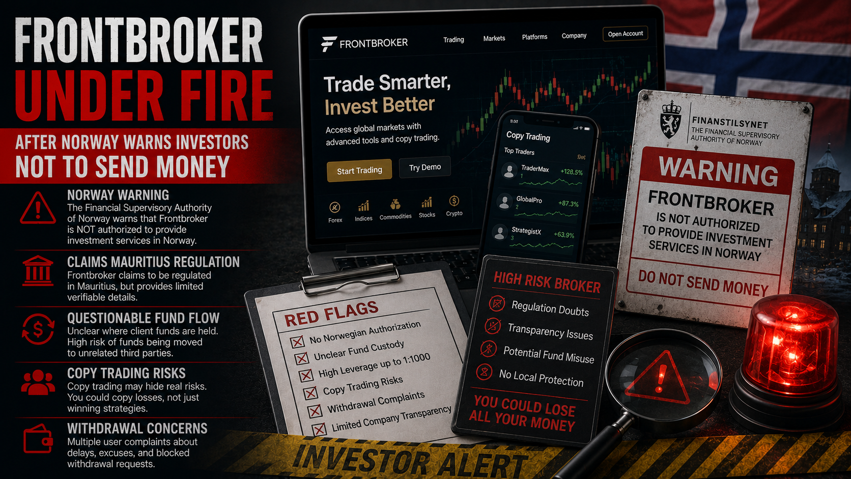 Frontbroker 遭挪威监管机构警告后受到质疑