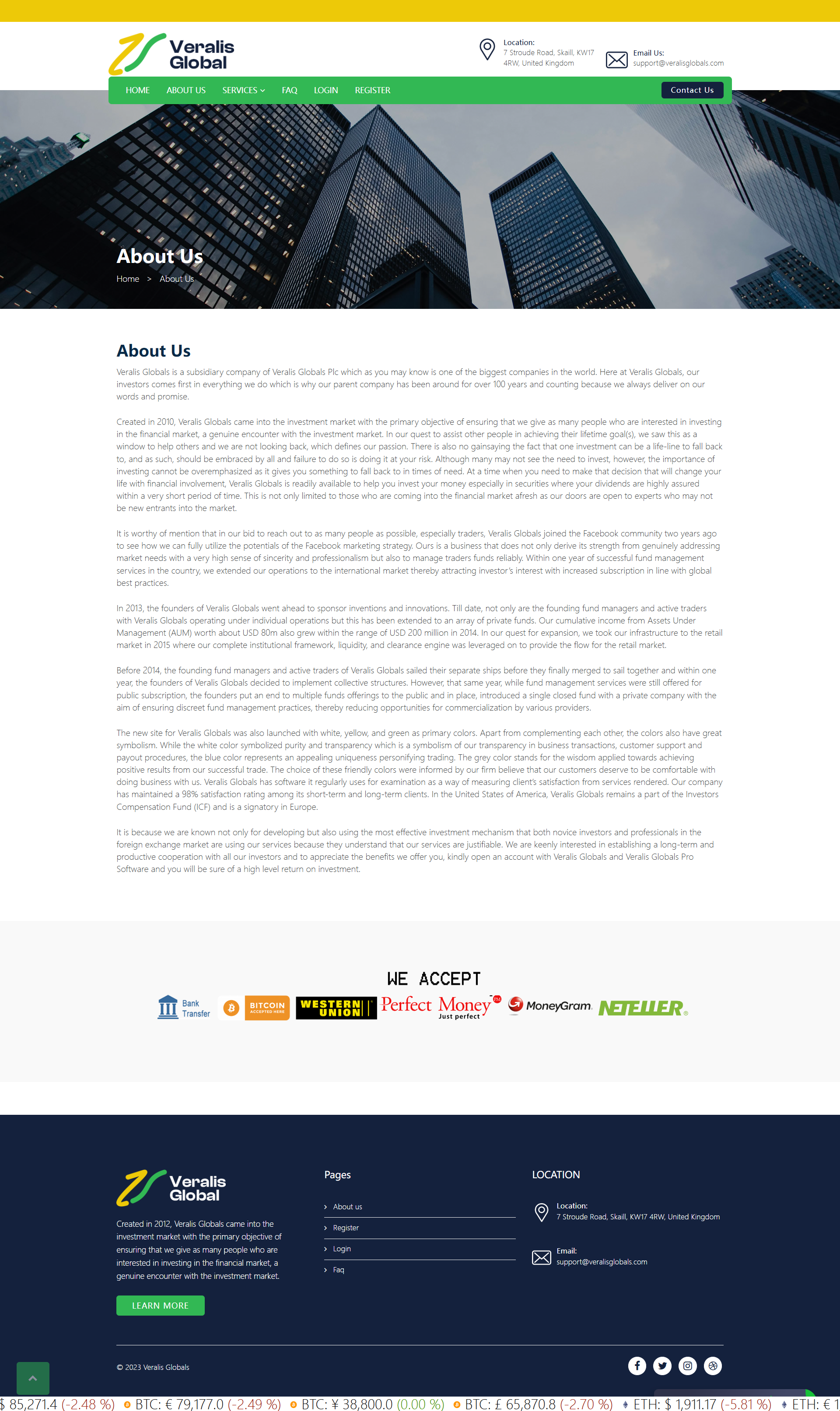 Veralis Globals Official Website