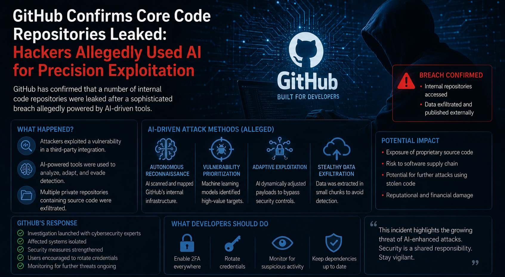 GitHub证实核心代码库遭外传 黑客疑似利用安全AI实施精准渗透