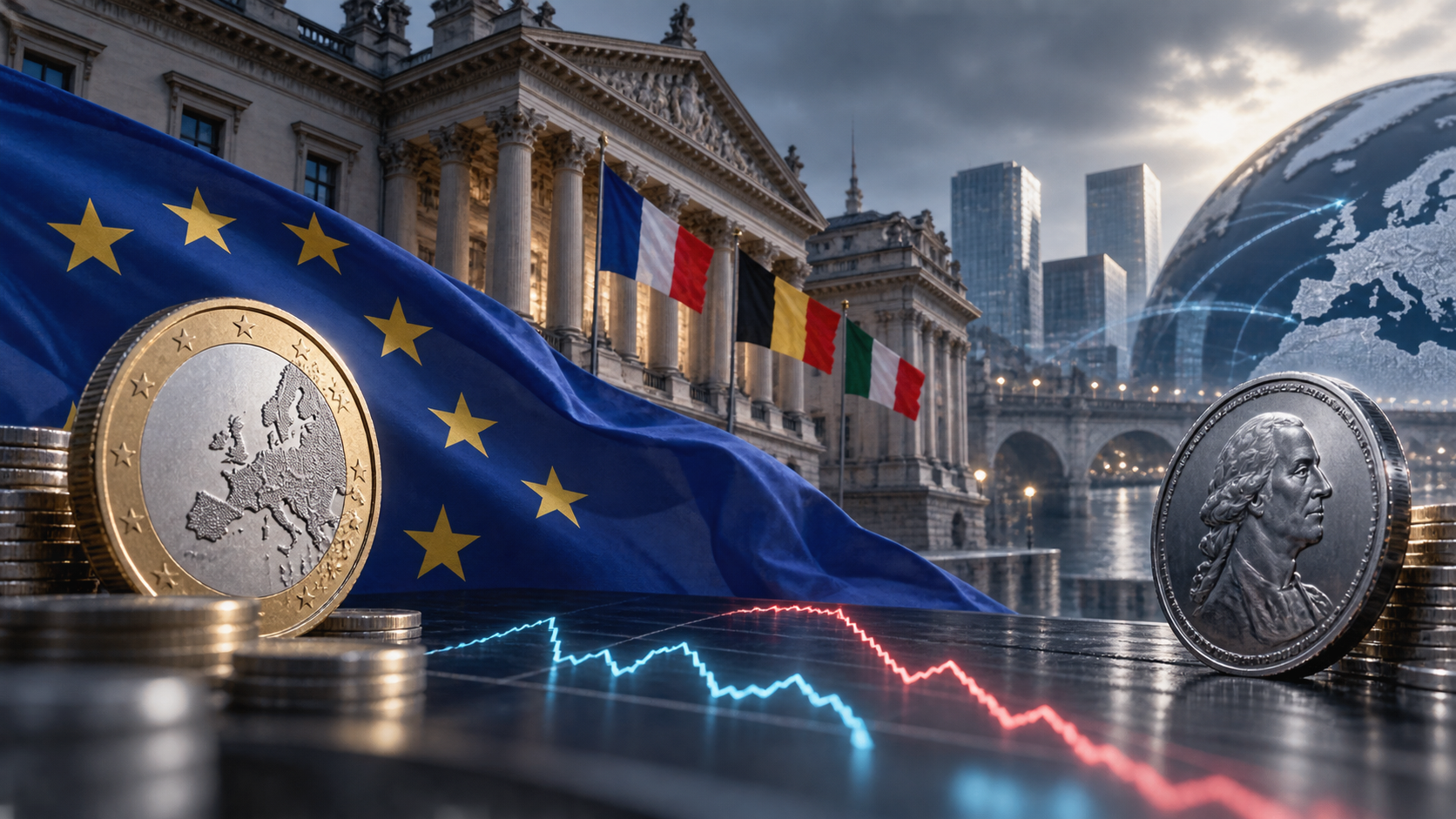 Tekanan tenaga dan fiskal menekan euro; EUR/USD bertahan sekitar 1.12