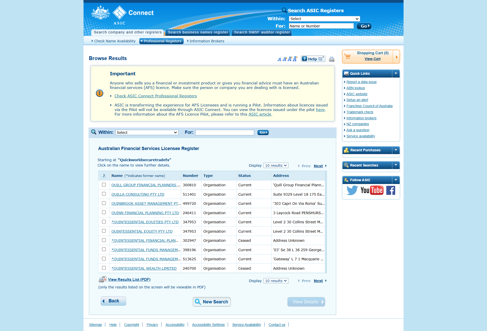 Australian Securities & Investments Commission