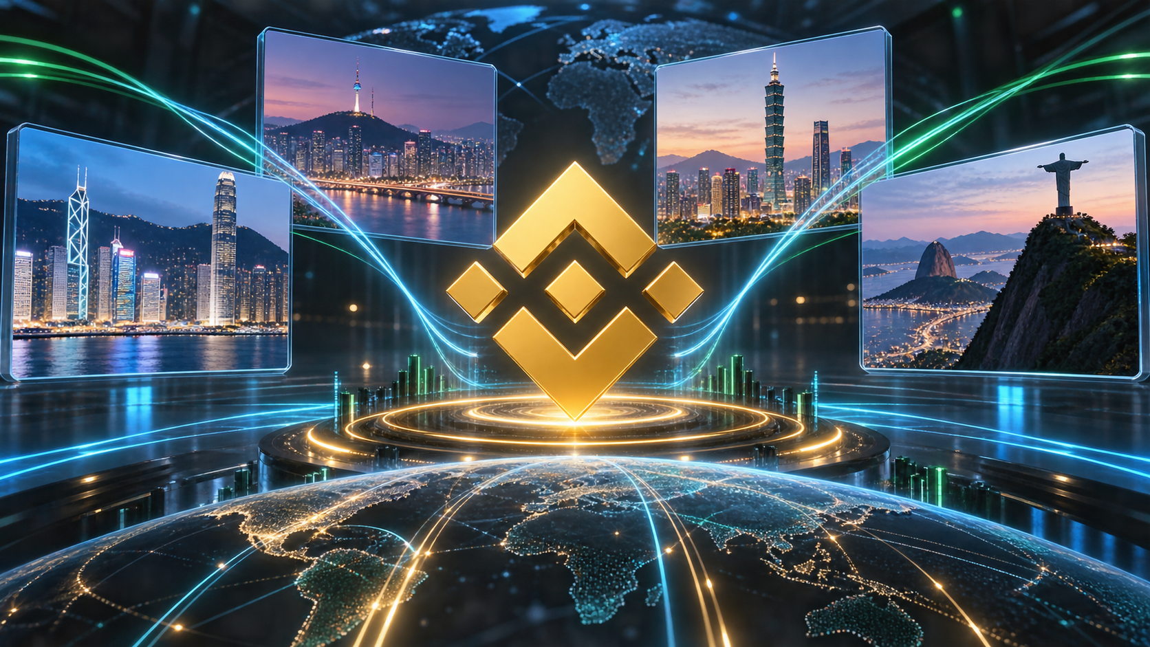 Binance avalia negociar ações em Hong Kong, Coreia do Sul, Taiwan e Brasil
