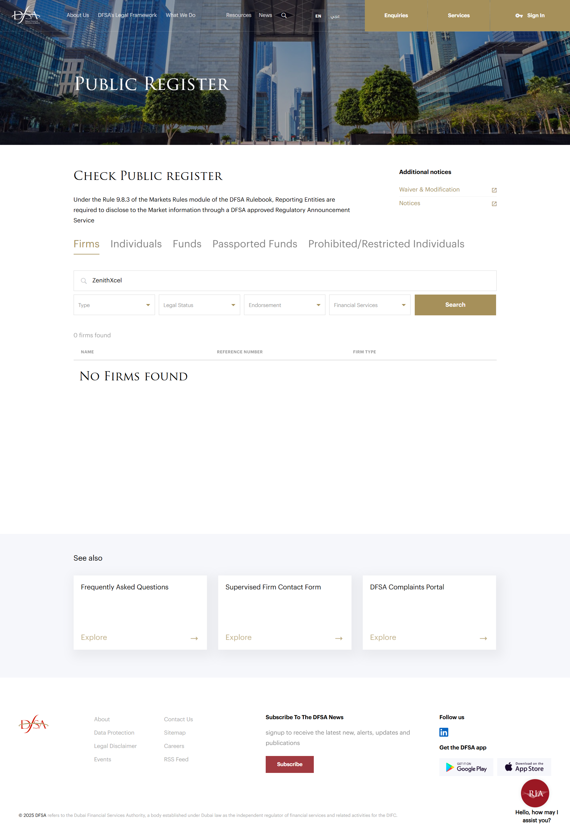 Dubai Financial Services Authority (DFSA)