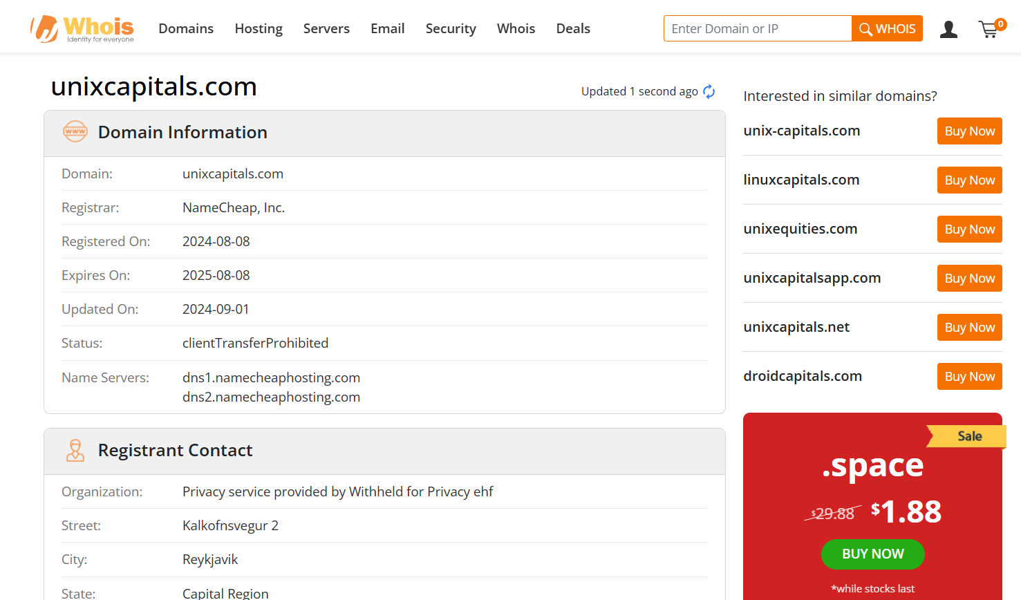 UnixCapitals whois