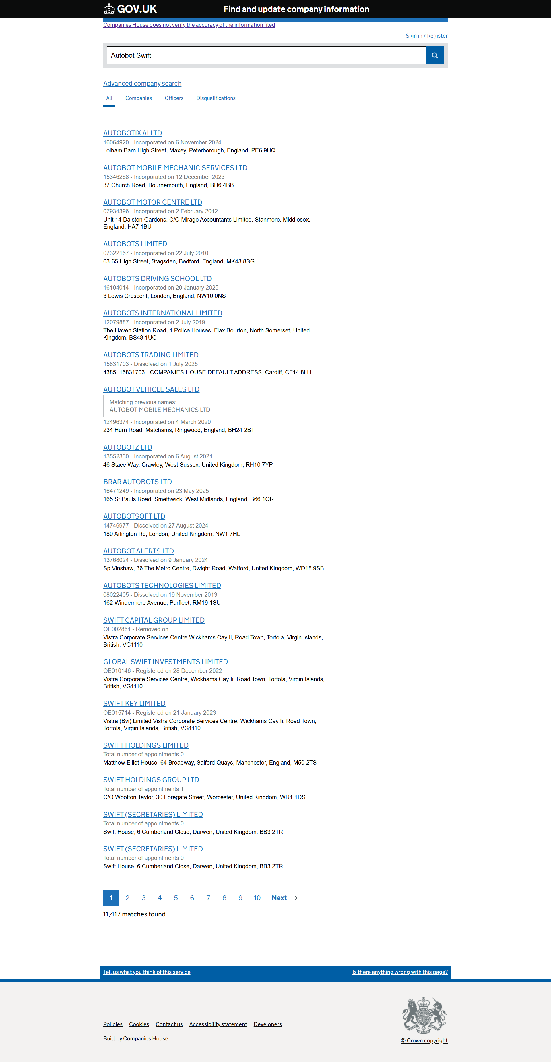 UK Companies House