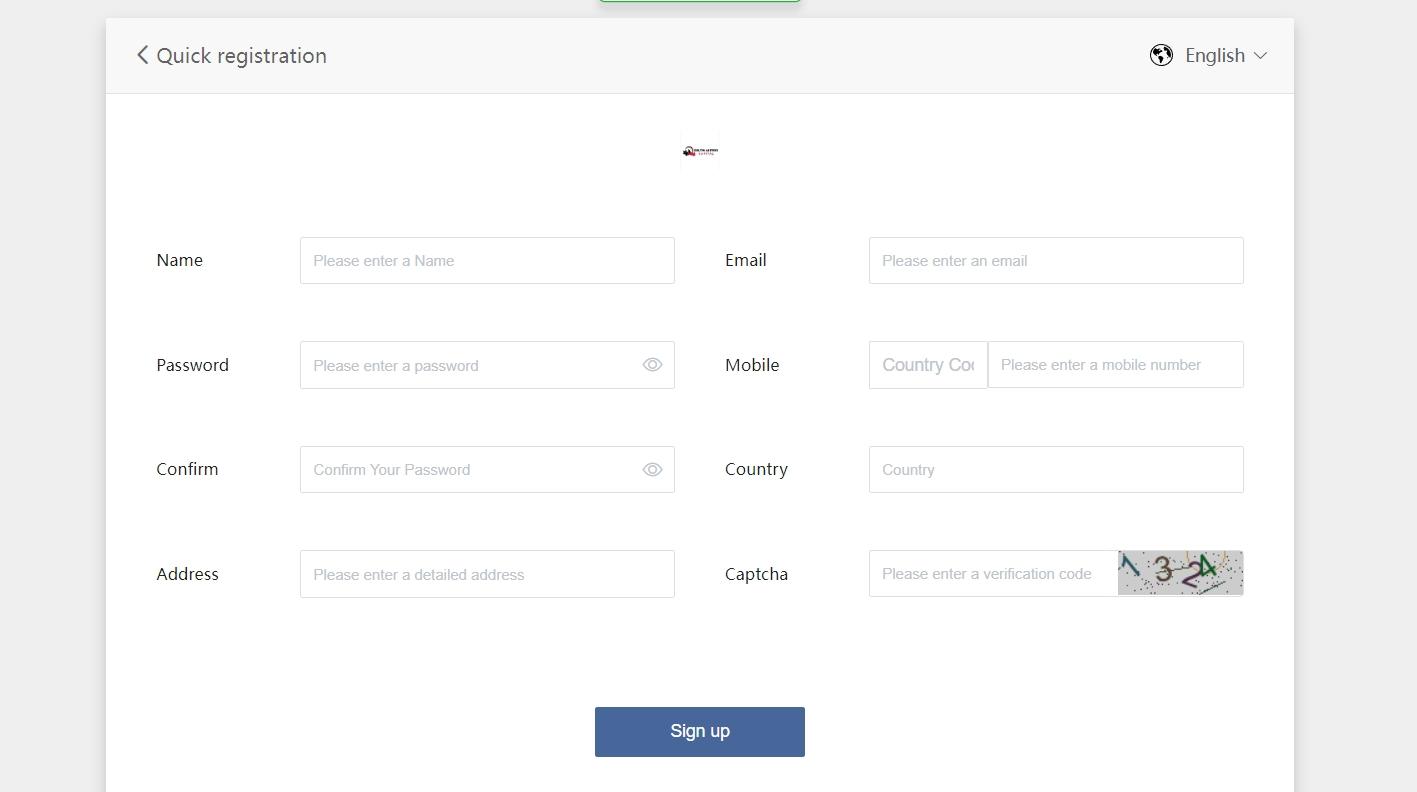Deltin Altrox Capital's account registration process