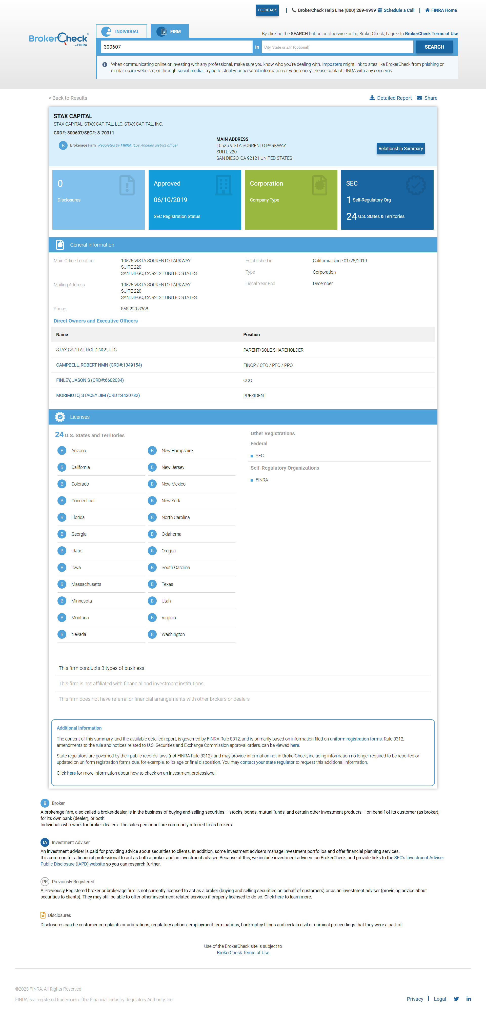 United States Financial Industry Regulatory Authority（FINRA）