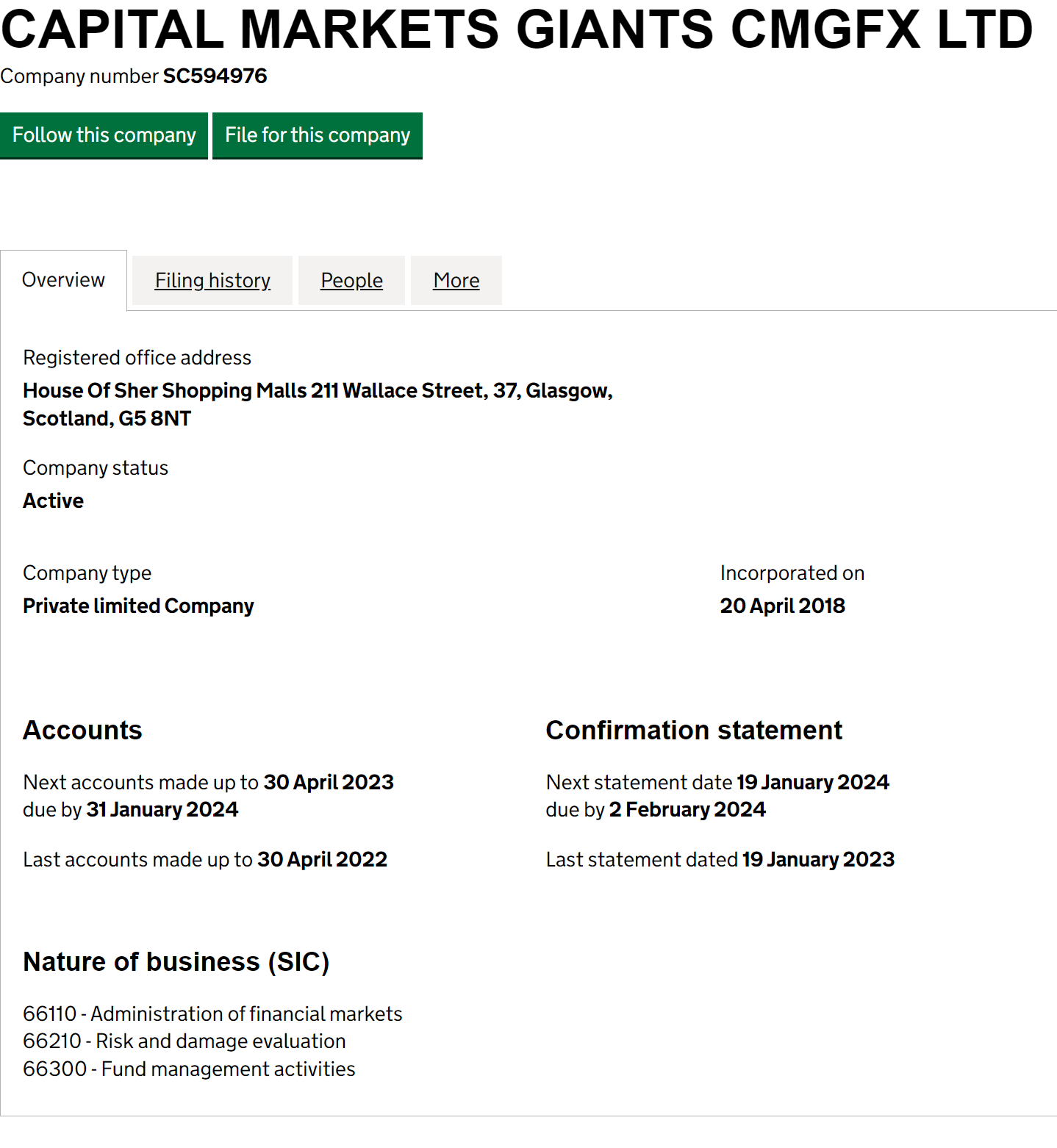英国工商局(Companies House )