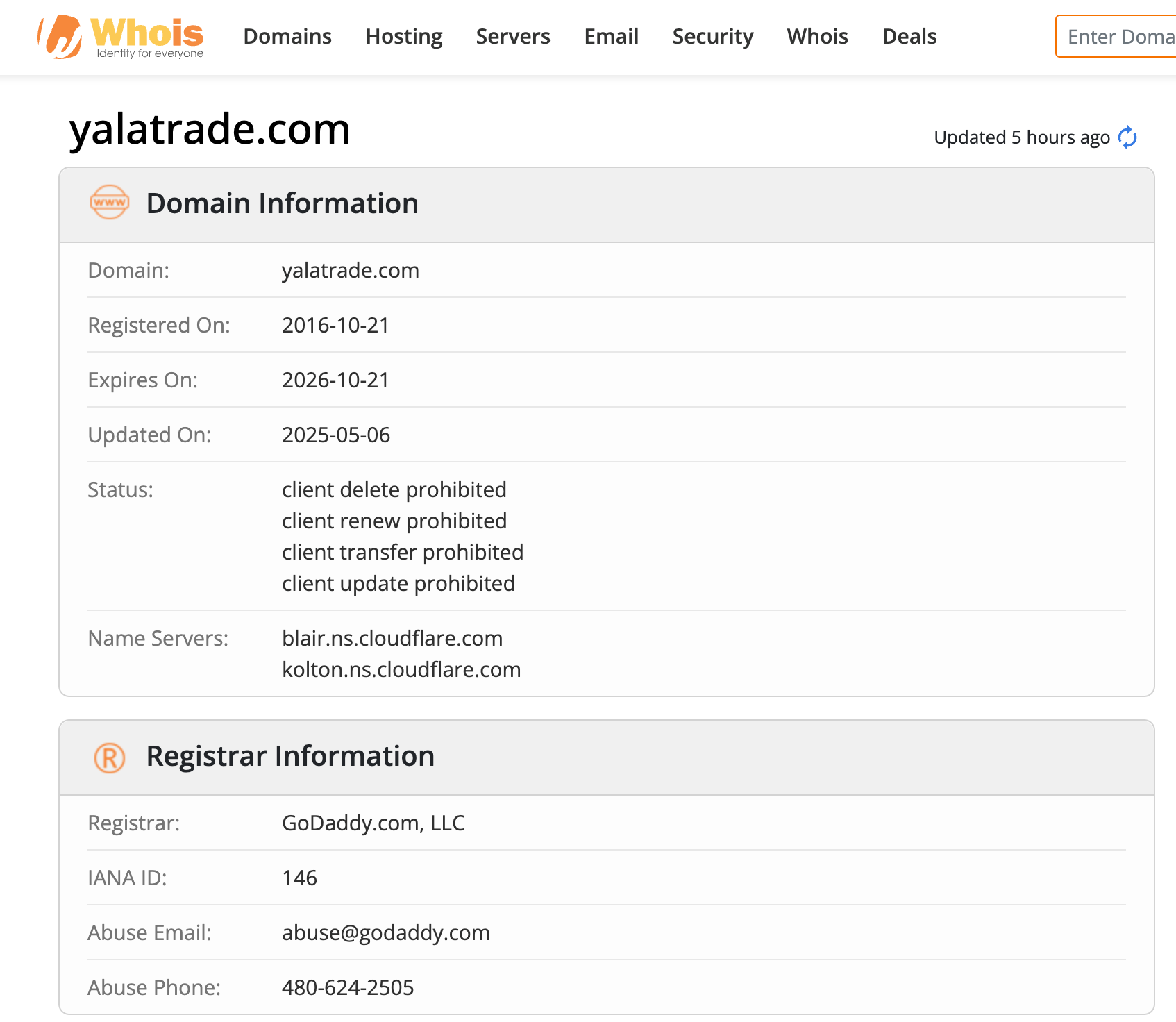 Website registration time