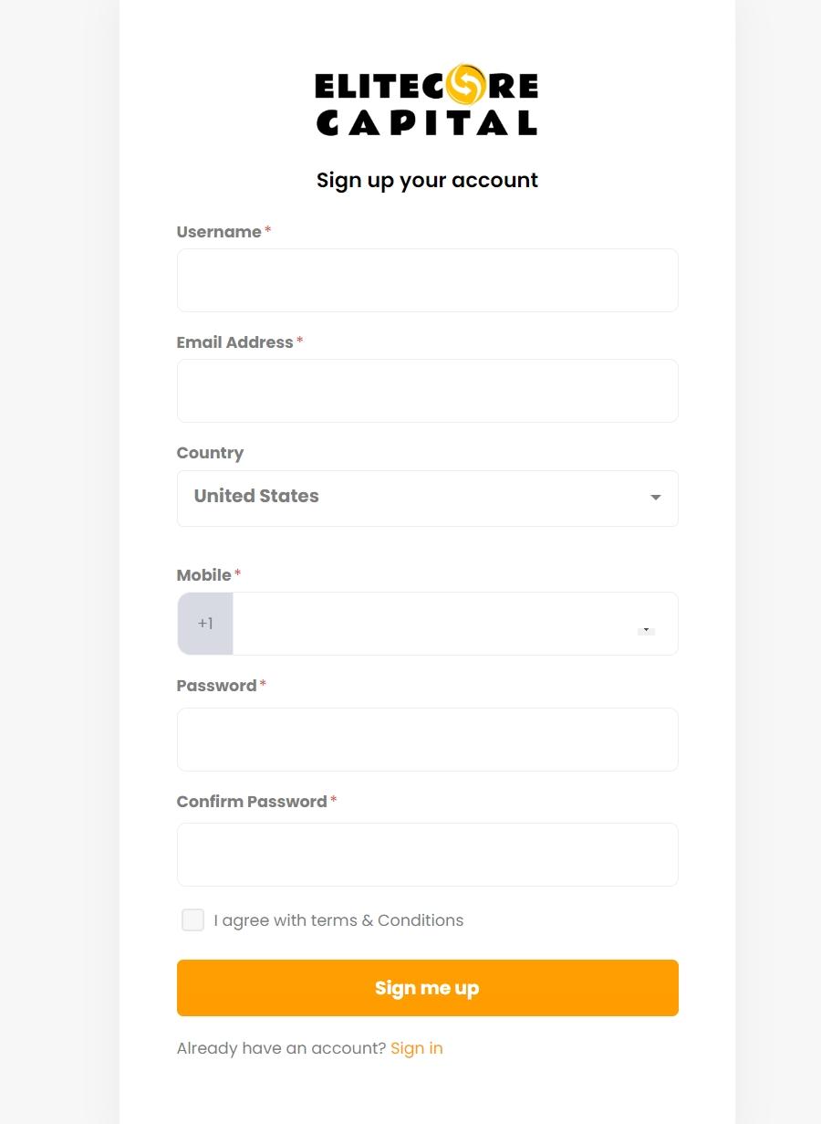 Elitecore capital  register