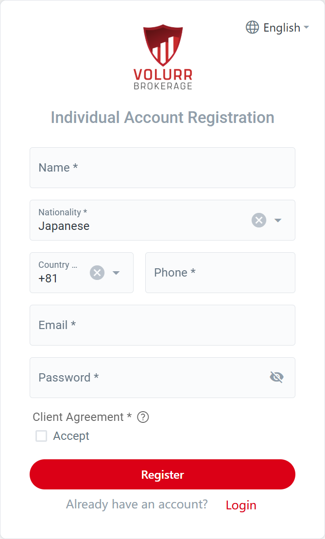 注册表单信息