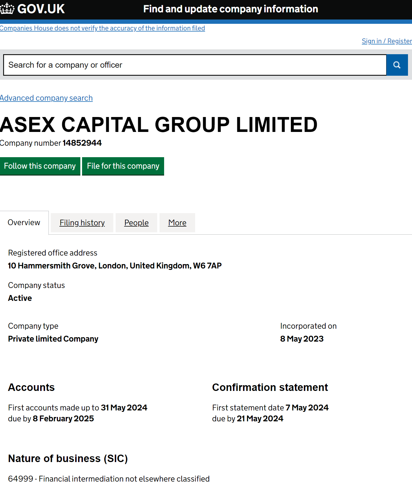 英国工商局(Companies House)